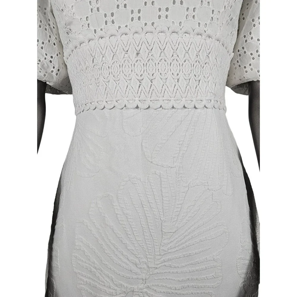 Lilly Pulitzer NWT White Dress Embroidered Eyelet Jazlyn 00 - Picture 3 of 7